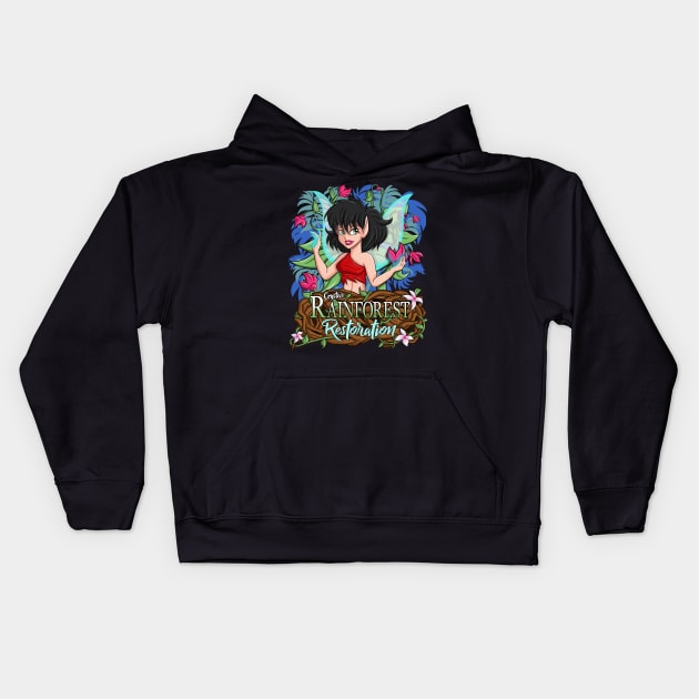 Rainforest Restoration Kids Hoodie by kalgado